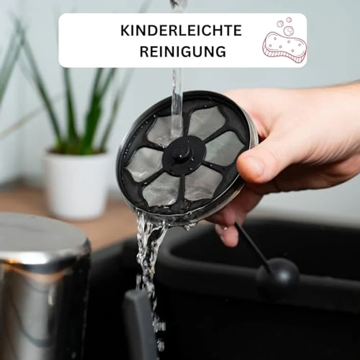 Westmark Milchaufschäumer, 800 ml, Rostfreier Edelstahl, Kunststoff (PP), Brasilia, Silber-Schwarz, 24742260 – Bild 8