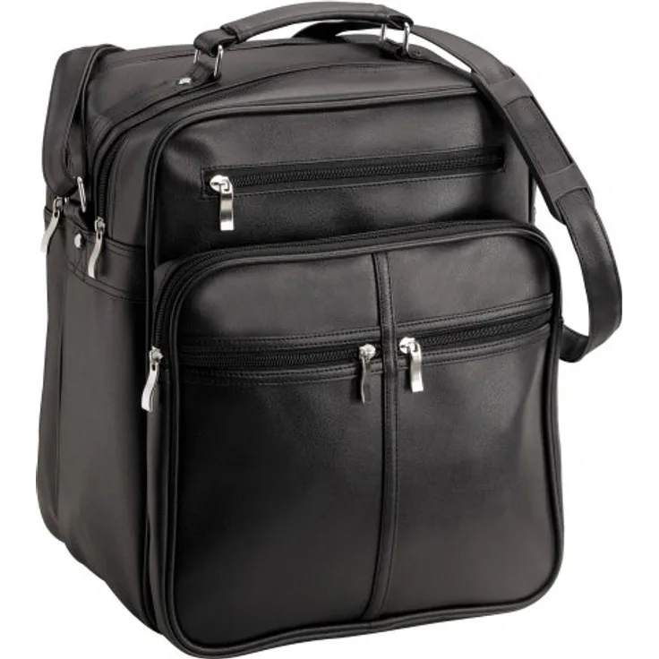 d & n Flugumhänger II, 34 cm Reise- & Sporttasche aus 100% Kunstleder, schwarz