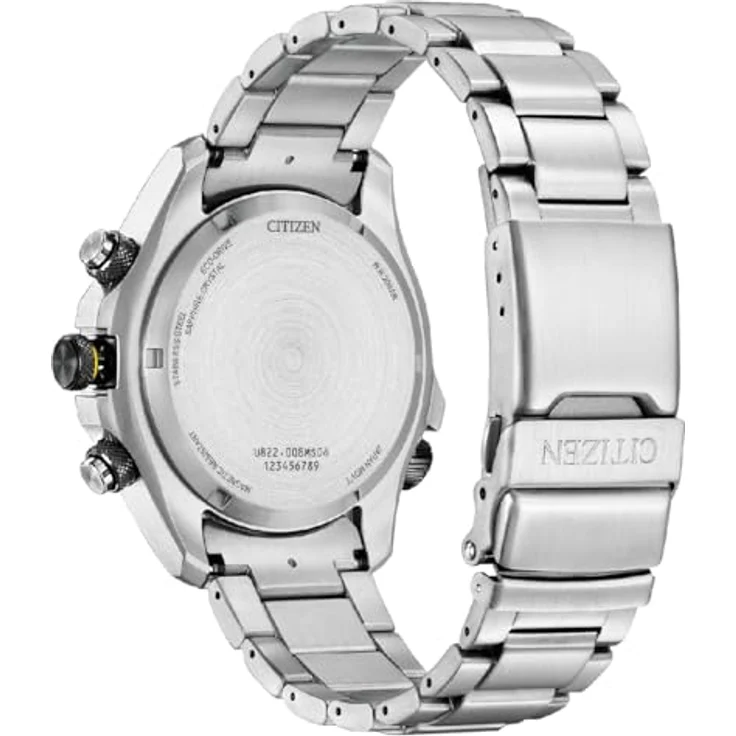 CITIZEN Promaster Herrenuhr Eco-Drive Solar Analog/Digital mit Edelstahl Gliederband JV1006-51L, Silber/Gunmetalfarben, 20 ATM wassergeschützt – Bild 4