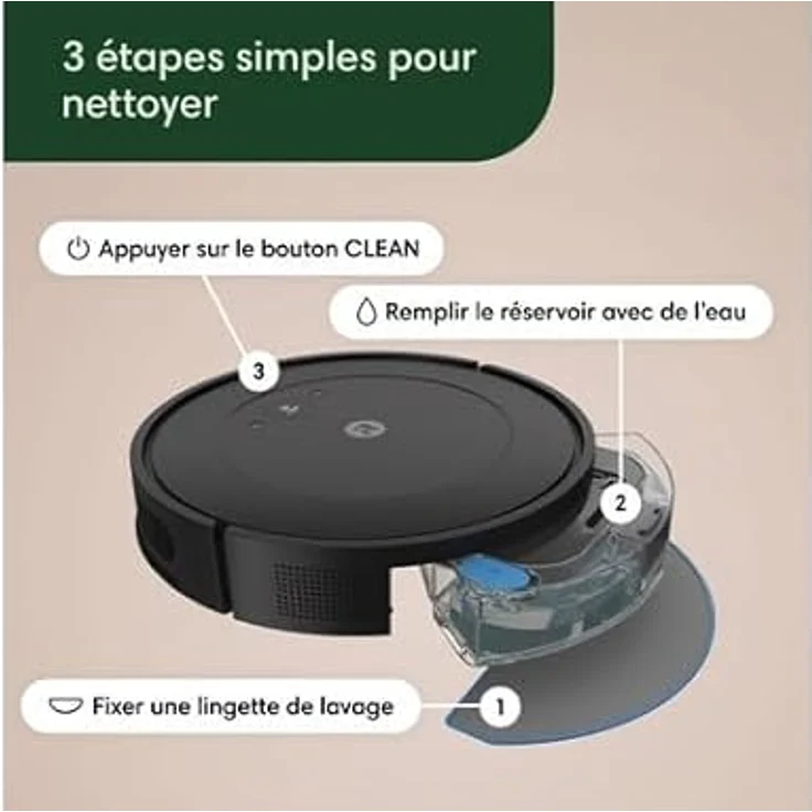 iRobot Roomba Combo® 2 Essential Roboterstaubsauger, Hocheffizienter Filter, Laufzeit 120 Minuten, AutoEmpty-Technologie – Bild 3