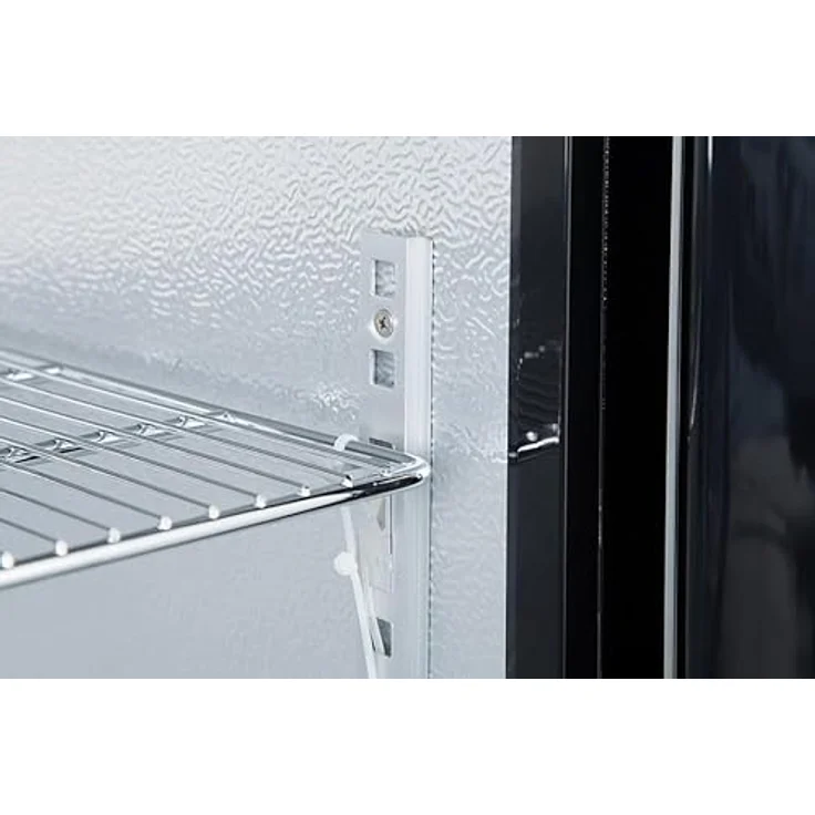 METRO Professional GBC3103 Glastür-Kühlschrank, 308 L, 3-türig, 9 verstellbare Einlegeböden, LED Beleuchtung, mit Schloss, schwarz – Bild 4