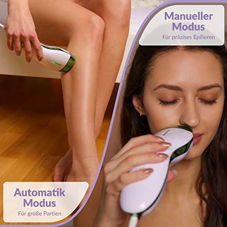 TrueLife BELLE IPL E3 IPL Geräte Haarentfernung Laser, 600.000 Lichtimpulse, 5 Lichtstärken, Schmerzfreie Haarentfernung Laser für alle Körperteile, Automatischer, manueller Modus, Augenschutzsensor – Bild 5