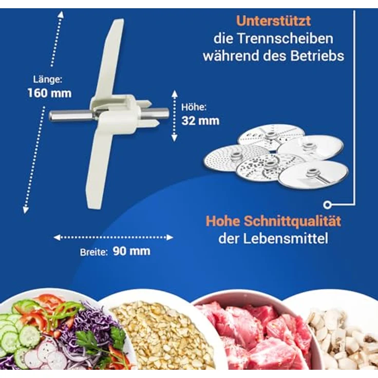 VIOKS Mitnehmer mit Ausräumflügel Ersatz für Bosch 00630760 630760 00621923 für Durchlaufschnitzler in Küchenmaschine MUM5 MUMS MUMV MUZ5 MUZ5DS MUZ5VL MUM58L20 & Bosch MUM 5 Zubehörteile, hochwertiges Premium-Qualität Zubehör in schwarz – Bild 5