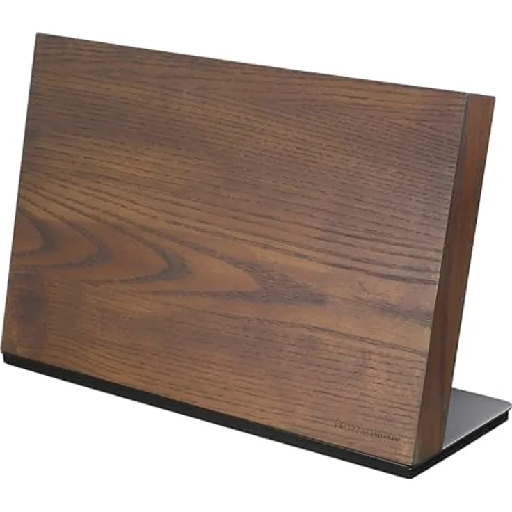 Zassenhaus Magnet-Messerblock STUDIO | Für 8 Messer | Holz-Messerhalter magnetisch | Eschenholz/Edelstahl
