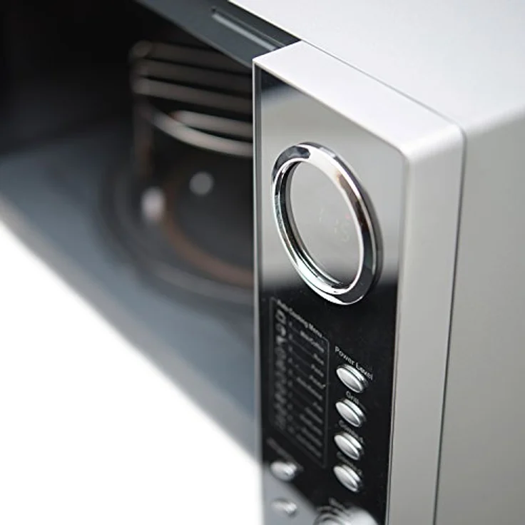 H.Koenig VIO9 Mikrowelle, Standgerät, 900 Watt, 25 Liter Garraum, Mikrowelle mit Grill und kombinierbaren Kochfunktionen, 10 automatische Garprogramme, schwarz, hochglanz – Bild 4