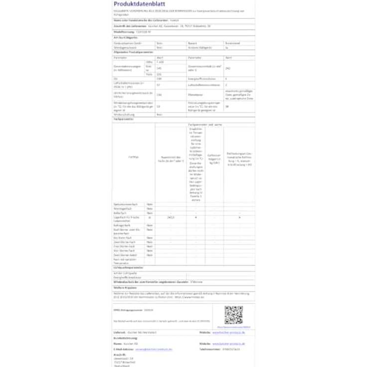 homeX CS2422E-W Kühlschrank ohne Gefrierfach, 242 Liter Nutzinhalt, freistehend, 143 cm hoch, weiß, leise mit LED-Beleuchtung – Bild 20
