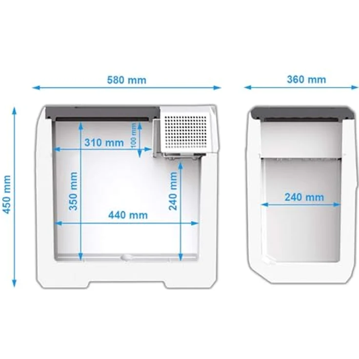 Dometic Mobicool FR40 Kompressorkühlbox, 38L, 12_24V, 100-240V, blau, grau – Bild 5