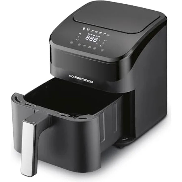 GOURMETmaxx Digitale Heißluftfritteuse | 4L Airfryer mit Timer & Touchscreen | Energiesparend frittieren, nahezu ohne Öl | Minibackofen - 1400 W – Bild 4