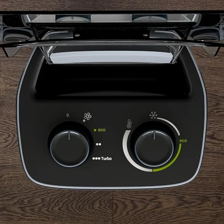 Rowenta Intense Comfort Aqua Heizlüfter SO9350F0, 2 Leistungsstufen, spritzgeschützt IP21, für Badezimmer geeignet, kompakt, Thermostat, leise, Tragegriff, Schwarz – Bild 4