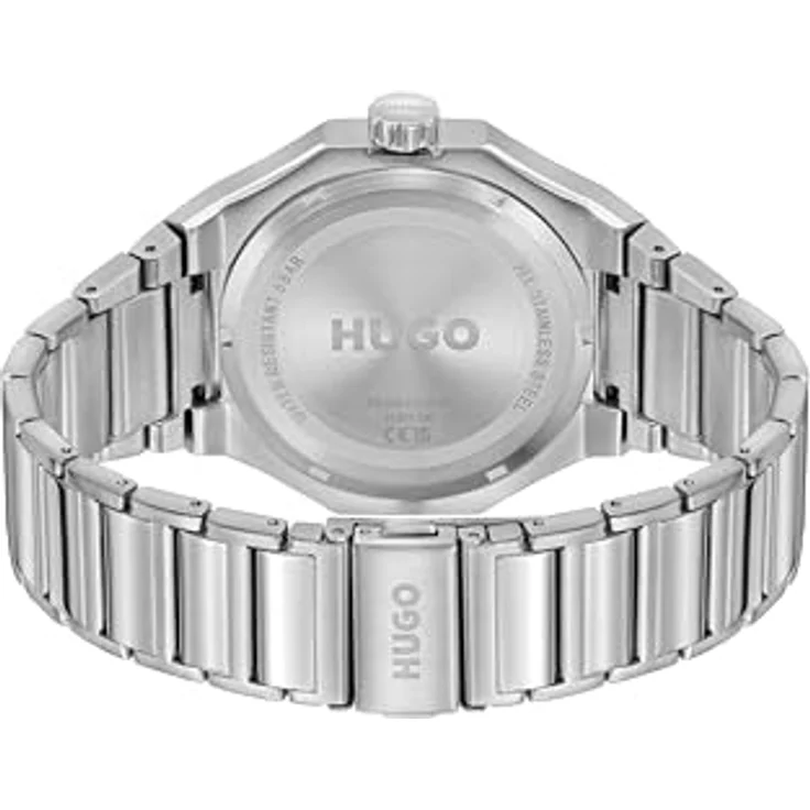HUGO Multi Zifferblatt Quarz Uhr #Grail Sport, 44-mm Gehäuse mit blauem Zifferblatt, Edelstahl- oder Silikonarmband, 5 ATM wasserdicht – Bild 3