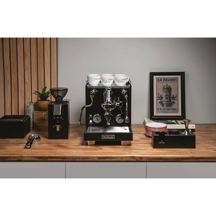 La Pavoni New Cellini Evolution, Semi-Professionelle Espressomaschine mit Kupferkessel, schwarz – Bild 8