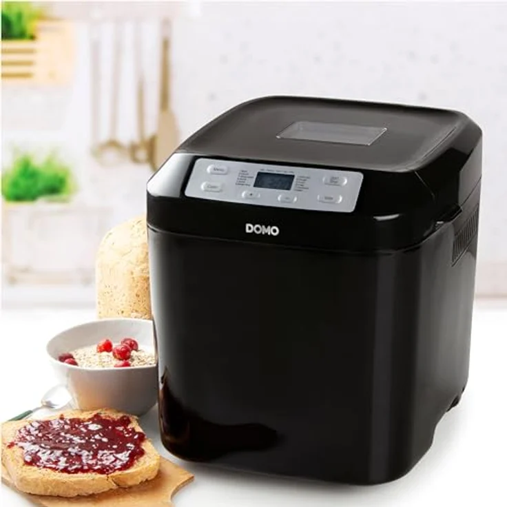 DOMO B3974 Brotbackautomat, 550W, 12 Programme, Warmhaltefunktion, mit Cool-Touch Gehäuse und Timer 750-1000Gramm Brot, schwarz – Bild 2