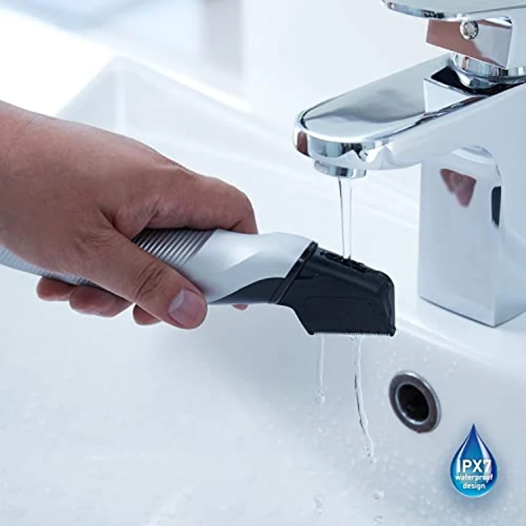 Panasonic Body-Trimmer ER-GK60 mit 3 Aufsätzen, Elektro-Rasierer für Herren, hautschonende Nass- und Trockenrasur, Haarschneider für Kopf & Körper – Bild 3