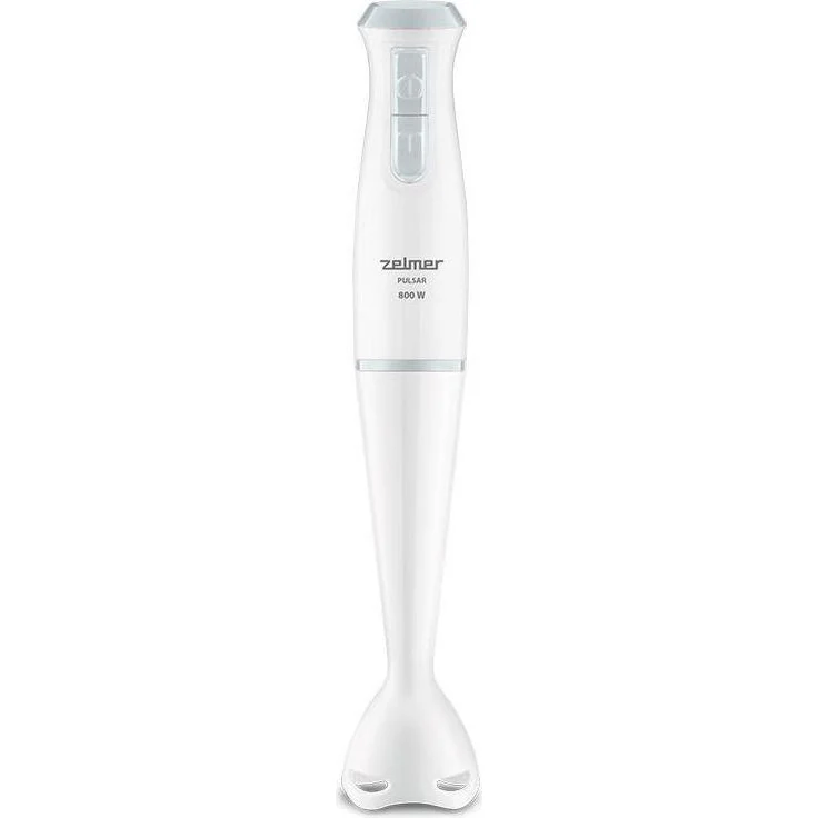 Zelmer ZHB4560S Pulsar, Stabmixer mit 800 Watt, ergonomischem Design, Turbo-Funktion und Anti-Splash-Design, Weiss