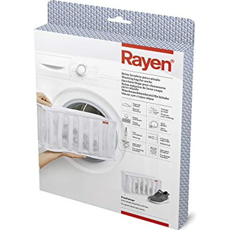 Rayen Waschbeutel für Schuhe, Waschmaschinentasche mit dichten Stoff und super Polsterung, Sicherheits-Verschluss, Maße: 34x16x19 cm – Bild 5