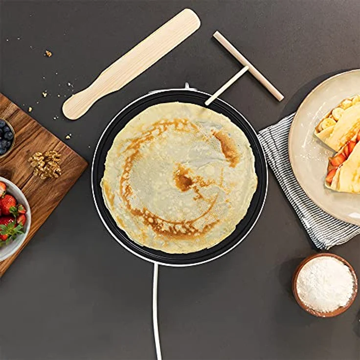 Cecotec Fun Crepelicious Crêpes-Maker, 1000W, Ø 30,5 cm, Kontrollleuchte, inkl. Teigverteiler, Holzspachtel – Bild 7