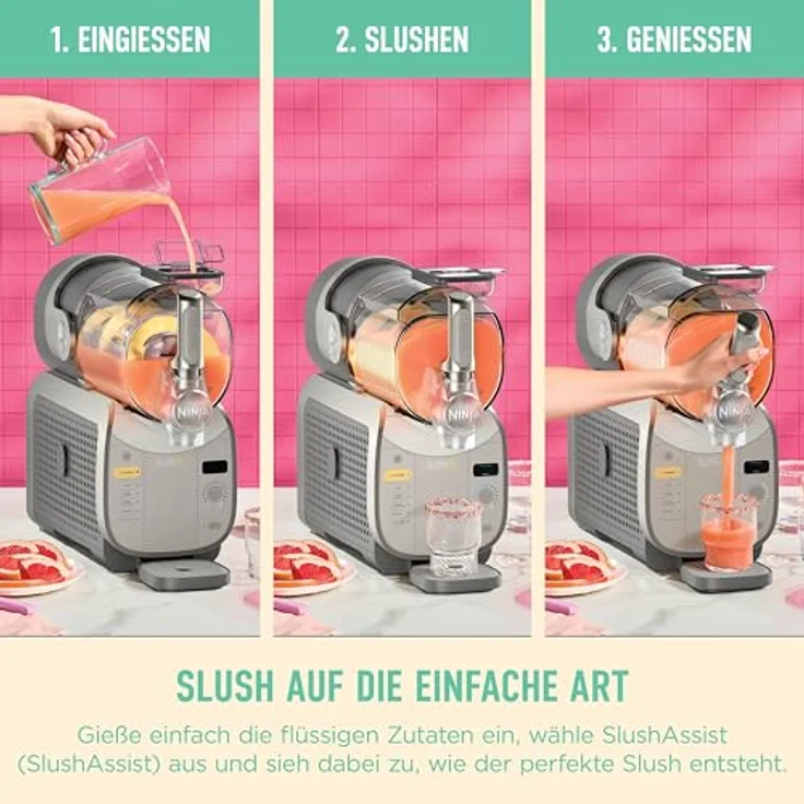 Ninja SLUSHi XL Slush-Eismaschine mit SlushAssist-Technologie, 3,7 l Fassungsvermögen, Mokka FS601EUBR – Bild 3