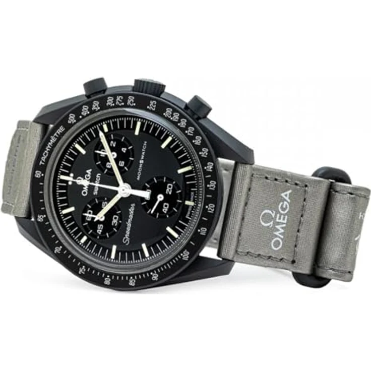 Swatch Chronograph Mission to Mercury Bioceramic MoonSwatch, grau mit VELCRO©-Armband – Bild 3