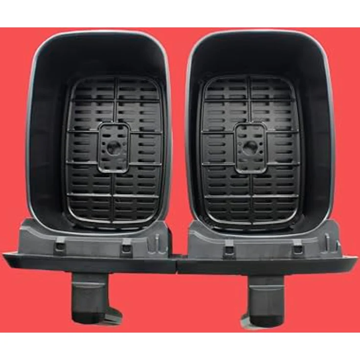 TM Electron TMPFR200 AIRMAXX Ölfreie Fritteuse mit Doppelfach, 8L Gesamtkapazität, SYNC- und MATCHCOOK-Funktionen, Touchscreen, 1700 W, Antihaftbeschichtung – Bild 5