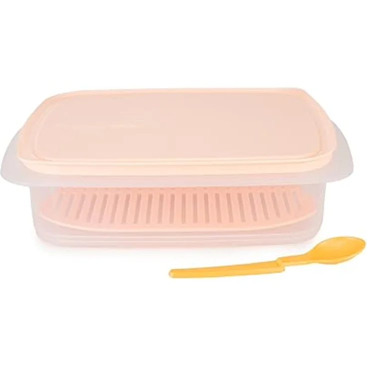 Tupperware Cool'N Fresh Set Wurstbehälter Kühlschrank Box, 1,5 Liter, mit Frischegitter, transparent – Bild 2
