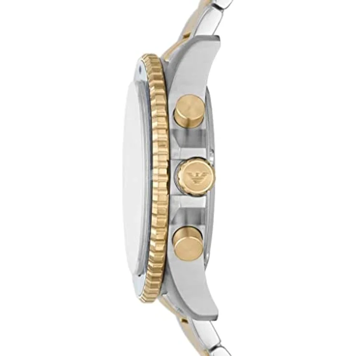 Emporio Armani Herrenuhr , Chronographenwerk, 43mm Silber/Stahl Edelstahlgehäuse mit einem Edelstahlarmband, AR11362 – Bild 3