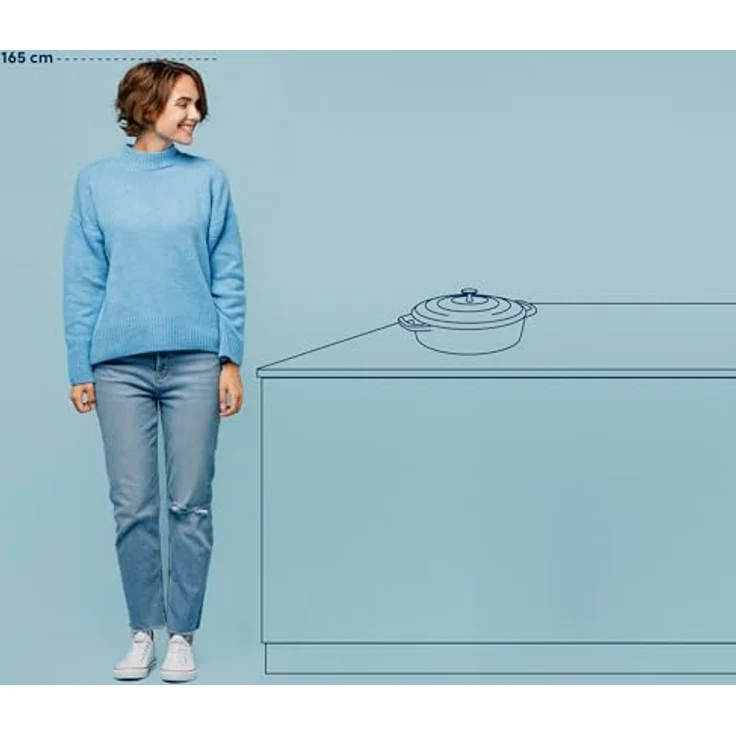 kela Bräter Calido, Ø 28 cm, 3,2 L, Gusseisen, schwarz, rund, Allherdboden, emailliert, hitzebeständig bis 300° C, 12468 – Bild 4