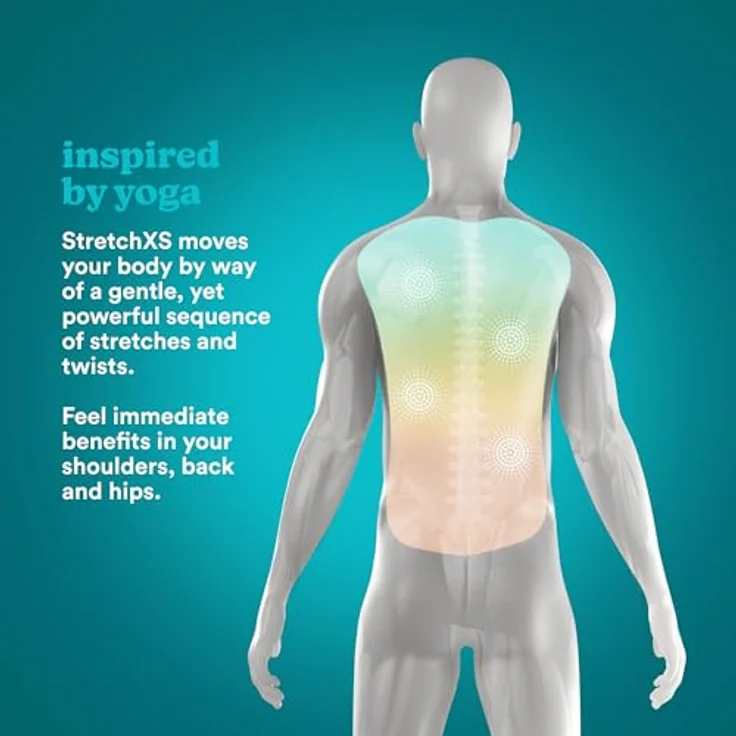 HoMedics Stretch Stretchingmatte XS inspiriert durch Yoga - Fernbedienung, einstellbare Intensität, vorprogrammierte Yoga/Stretchmatte für Rücken, Schultern, Hüften, faltbar mit Stützkissen - Grau – Bild 2