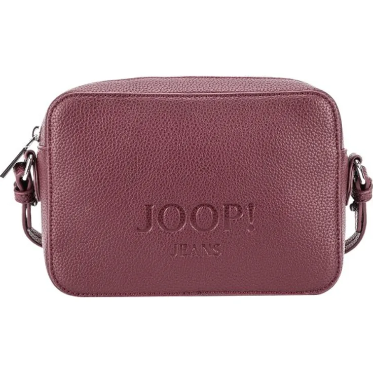 Joop! Jeans Lettera 1.0 Cloe Umhängetasche aus 100% Leder, 22 cm, rot