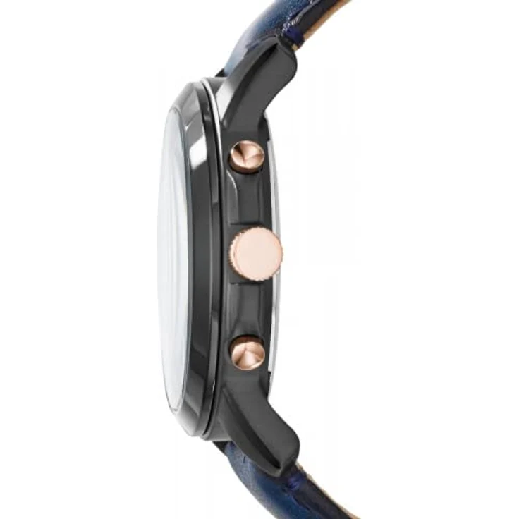 Fossil Herrenuhr Grant, QuarzChronographenwerk, 44 mm SmokeEdelstahlgehäuse mit Echtlederarmband, FS5061 – Bild 3