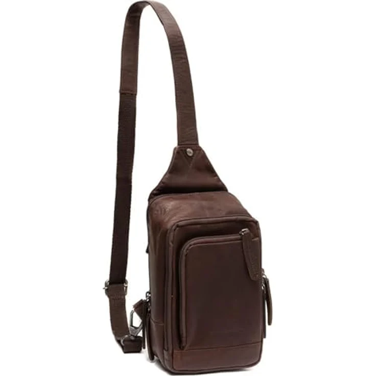 The Chesterfield Brand Bodybag Riga 0284, Handtasche aus gewachstem Rindleder im urbanen Vintage-Look, Braun – Bild 1