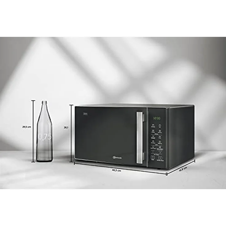 Bauknecht MW 254 SM Kombi-Mikrowelle mit Grill, 900 Watt, 25 Liter Garraum, Standgerät, Dampfgarfunktion, Joghurt-Funktion, Schmelzfunktion, Warmhalte-Funktion, schwarz – Bild 3