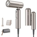 DREAME Pocket Hochgeschwindigkeits-Haartrockner, 3 Klappbare Formen, 300g, 110.000U/min Motor, 300 Millionen negative Ionen pro cm³, 57 °C konstante Temperatur, 40-Sekunden-Trocknung, Gold