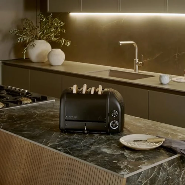 Dualit Classic 4er-Toaster Stealth, Toaster mit patentierten ProHeat Heizelementen, schwarzes Finish und Warmhaltefunktion – Bild 6
