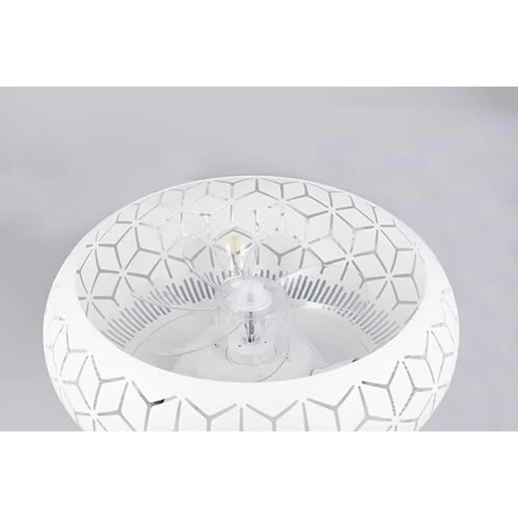 RL LIVE YOUR LIGHT Deckenventilator mit Beleuchtung Bidar R61574031, Metall Weiß matt, 3 Geschwindigkeiten, Sommer-Winterbetrieb, Fernbedienung, Timer – Bild 4