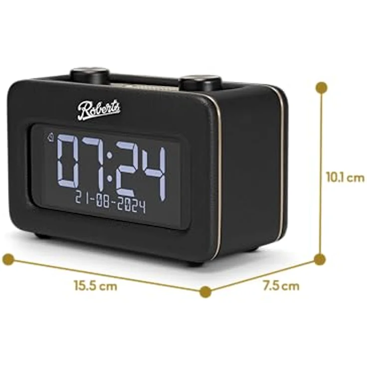 Roberts Revival Rest, Radiowecker im Retro-Stil mit DAB+/FM-Radio, Bluetooth-Streaming, zwei Alarmen und luxuriösem Lederbezug – Bild 6