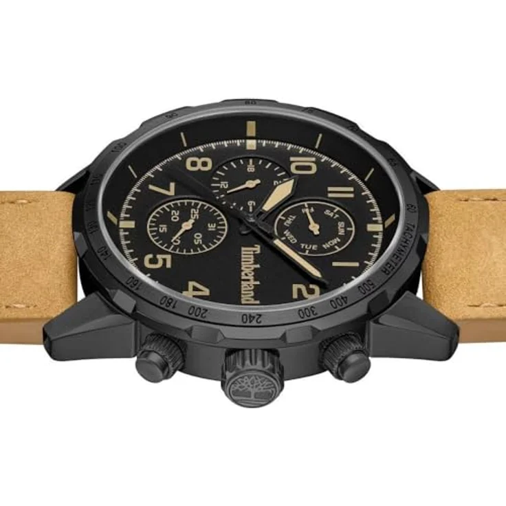 Timberland CAMPTON TDWGF0055403, Multifunktionsuhr mit Quarzwerk, analog, Lederarmband, Tag- und Wochentagsanzeige, Herrenuhr – Bild 5