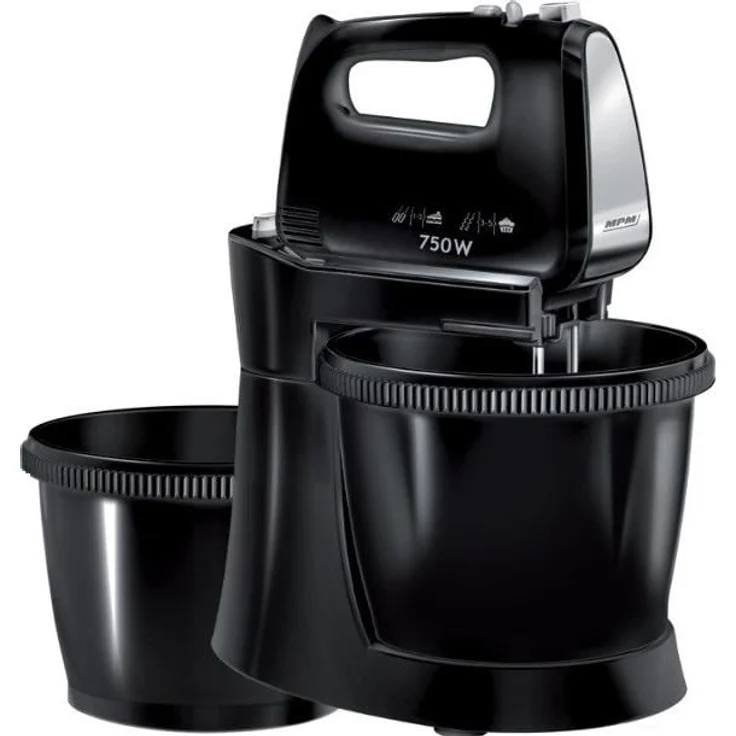 MPM Mikser ręczny MPM MMR-22Z/C z dwiema misami czarny, Handmixer, Schwarz – Bild 1