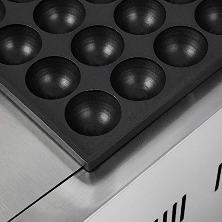 vertes FM19-TM-2000E, Elektrischer Takoyaki Maker mit 2000W, 28 Mulden, Edelstahlgehäuse und stufenloser Temperaturregelung bis 300°C – Bild 6