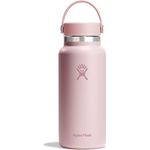Hydro Flask Wide Mouth Trinkflasche 946ml (32 oz) - Isolierte Wasserflasche aus Edelstahl - Trillium, auslaufsicherer Flex Cap-Deckel & Gurt, Thermoflasche Spülmaschinenfest
