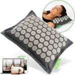 BACKLAxx® Akupressurmatte Akupressur Kissen mit umweltfreundlichem Halbleinen und Naturkokosfasern