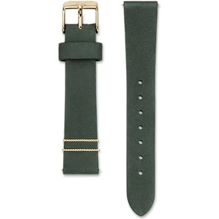 Rosefield Boxy Damenuhr, quadratisches Gehäuse mit waldgrünem Lederarmband, 24mm, wasserdicht bis 3 ATM – Bild 3