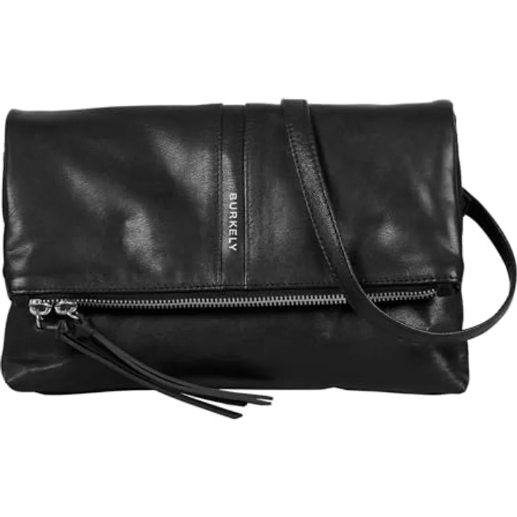 Burkely Nalan Umhängetasche, 27 cm, aus 100% Leder, schwarz