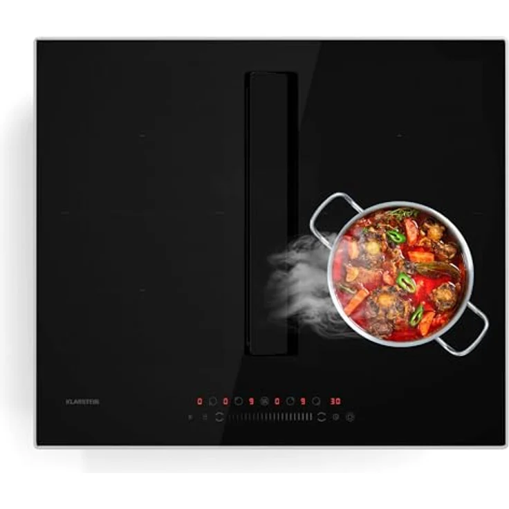 Klarstein Chef-Fusion CGCH3-Chef-F.60BK.Pr, Induktions-Kochfeld mit Abzugshaube Flex 4 Zonen, Schwarz – Bild 1