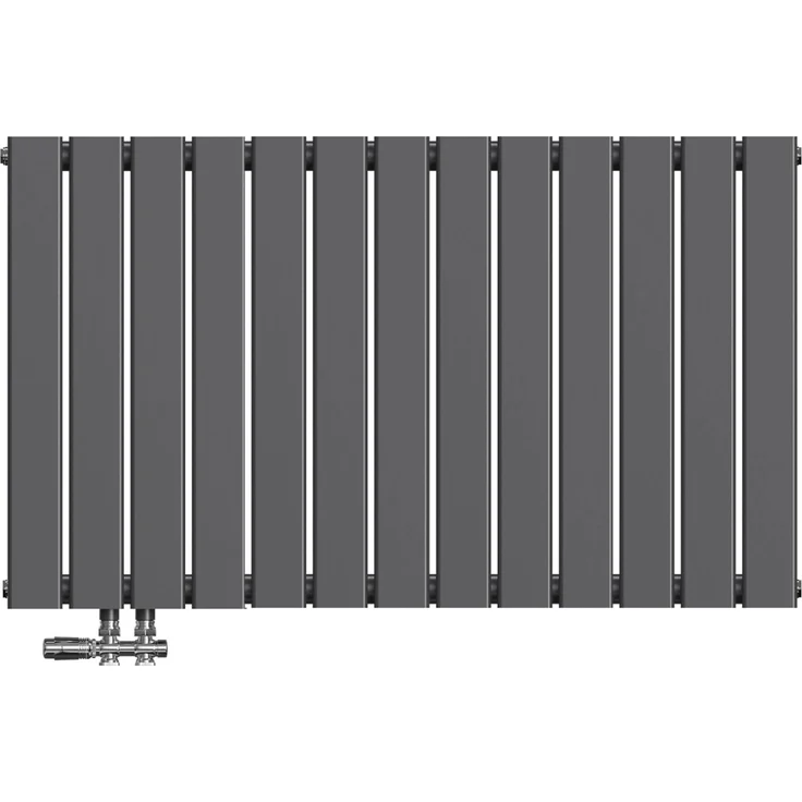 Emke Heizkörper 63x100cm 730W, Flach Paneelheizkörper Horizontal, einlagig, anthrazit, für effiziente Wärmeverteilung und modernes Design