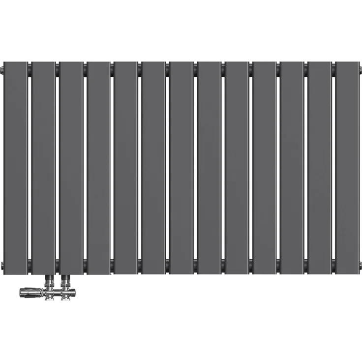 Emke Heizkörper 63x100cm 730W, Flach Paneelheizkörper Horizontal, einlagig, anthrazit, für effiziente Wärmeverteilung und modernes Design