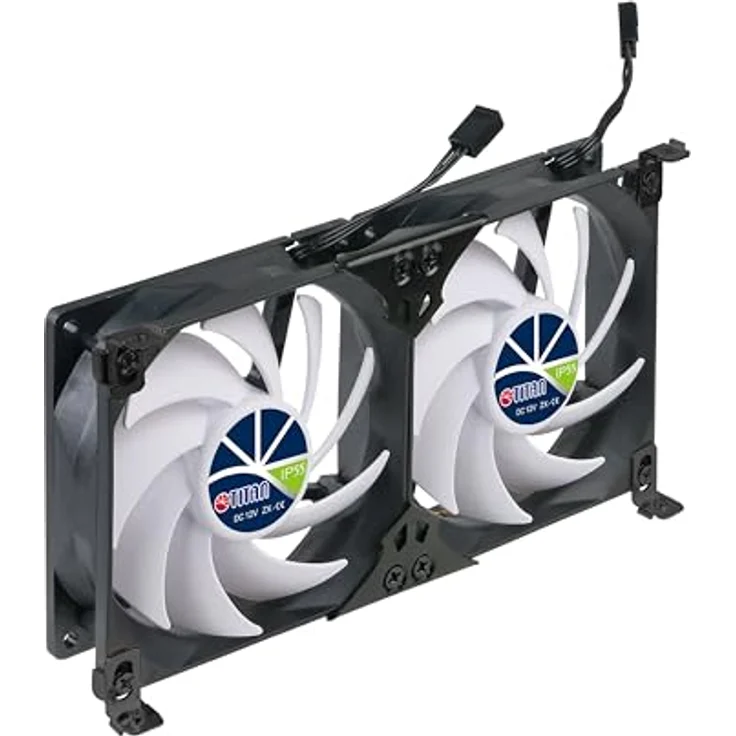Titan TTC-SC22(C)/V2+ Kühlschrank-Doppellüfter, 140x25mm IP55 für Campingfahrzeuge mit Gleichrichter, leistungsstarker Ventilator – Bild 1
