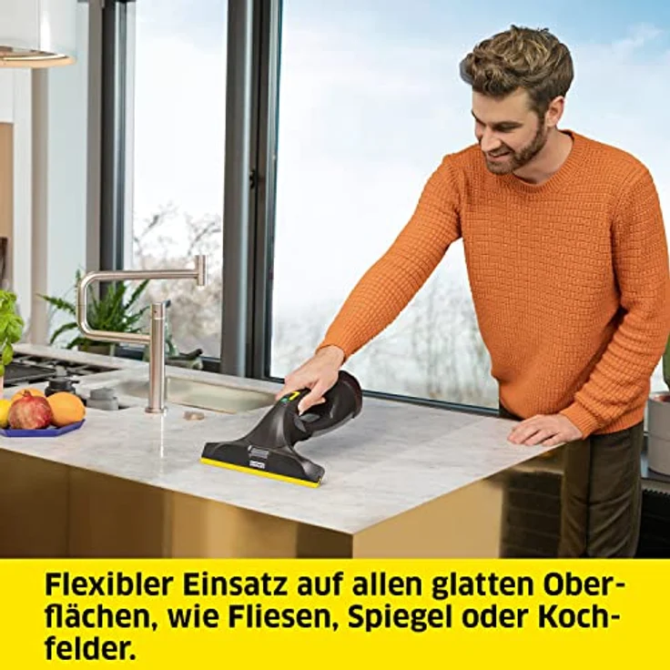 Kärcher WV 5 Plus N 'Black Edition' Fenstersauger, 35 min Akkubetrieb, breite und schmale Absaugdüse, Sprühflasche mit Mikrofaserbezug, 1.633-467.0 – Bild 4