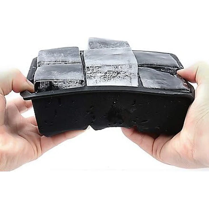 Maskworld 6 Riesen Quader & 6 Kugel Eiswürfel Silikonformen, BPA-frei für Eiswürfel und Backen, hitzebeständig -30 bis +230 °C, spülmaschinengeeignet, 2 Formen – Bild 3