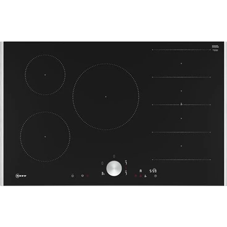 Neff, T68TTV4L0, Autarkes Flex-Induktionskochfeld mit Twist Pad Steuerung, N90, Breite 80 cm, Schwarz mit Rahmen aufliegend, Home Connect – Bild 1