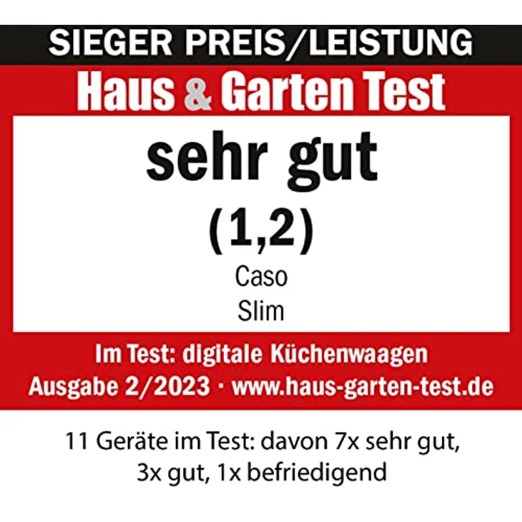 Caso 3210 Küchenwaage, Glas, schwarz – Bild 4